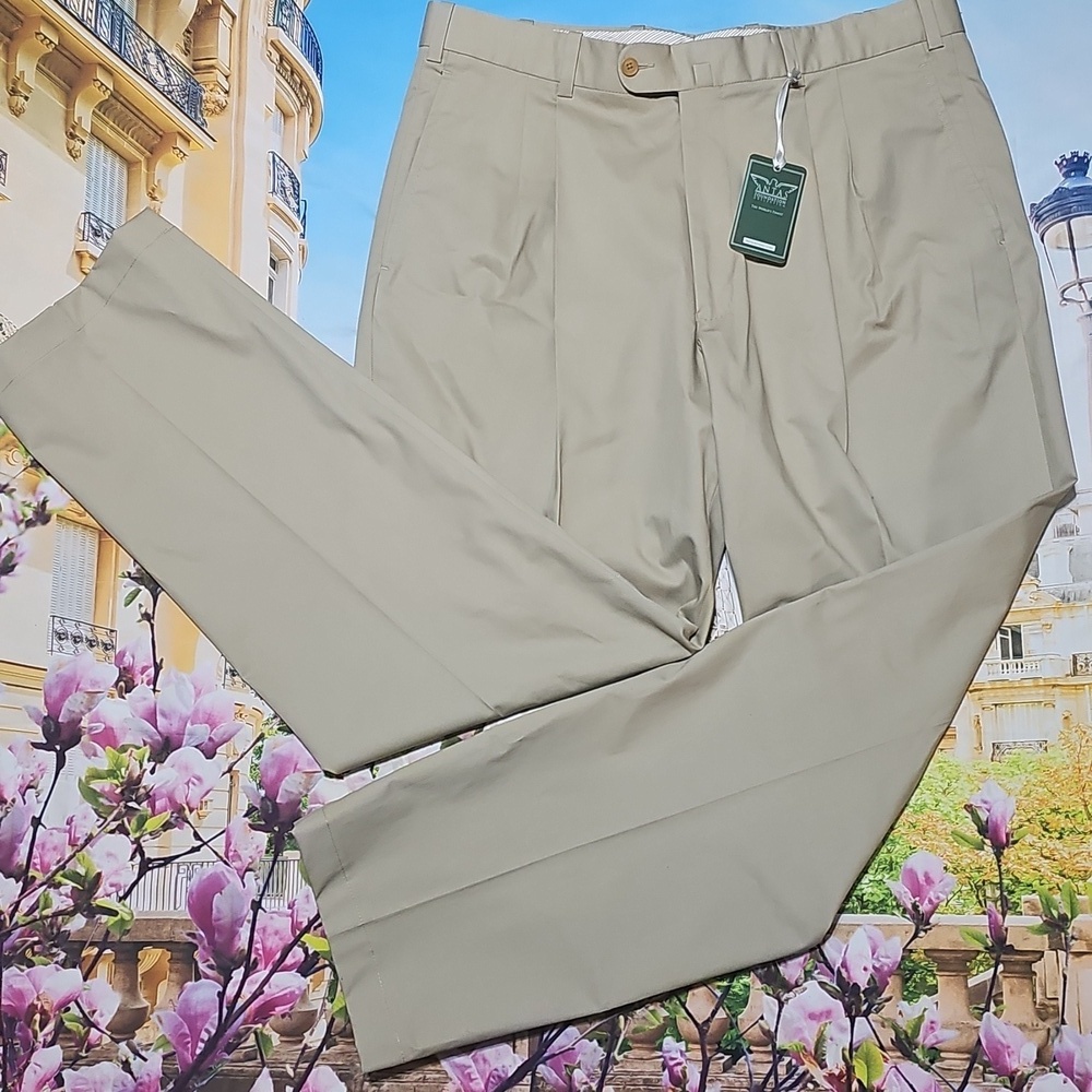 Antas Classic Newport Khaki Chinos Size 38 New
